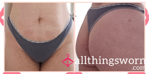 Grey Thong – 3 Days Worn, Musky Scent