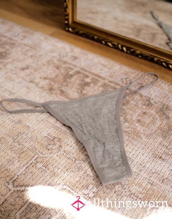 Grey Thong, 48h Wear 🩶