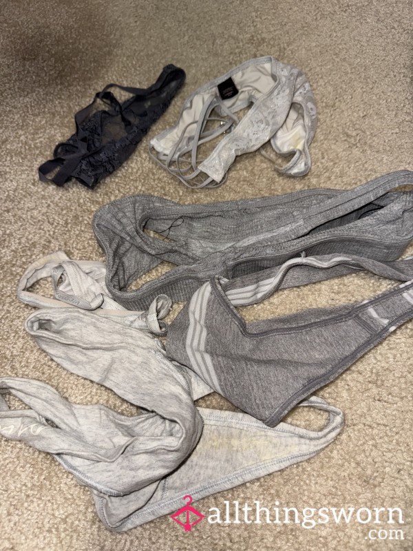 Grey Thong Panty Collection