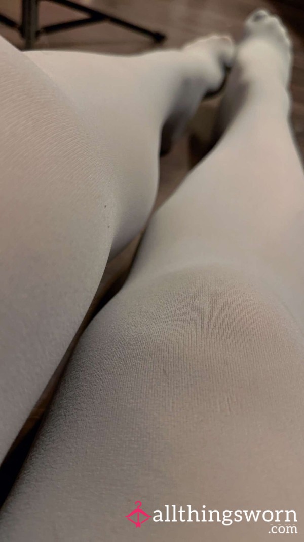 Grey Tights On Great Legs