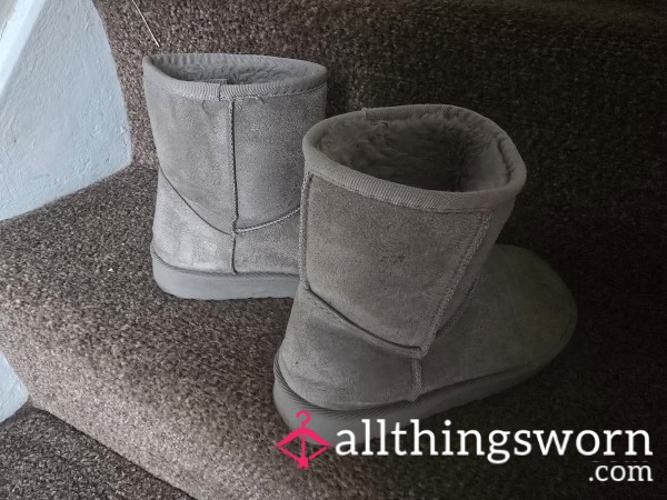Grey Ugg Style Boots
