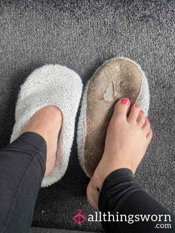 Grey Vey Well Worn Slippers