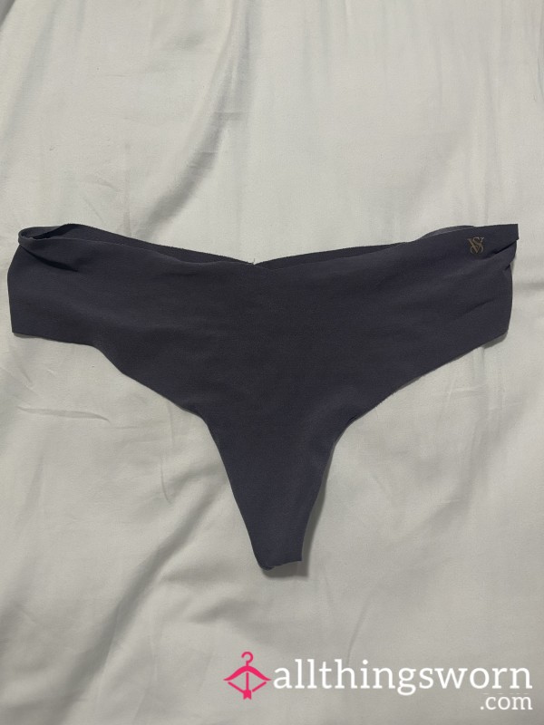 Grey Victoria Secret Thong (USED)