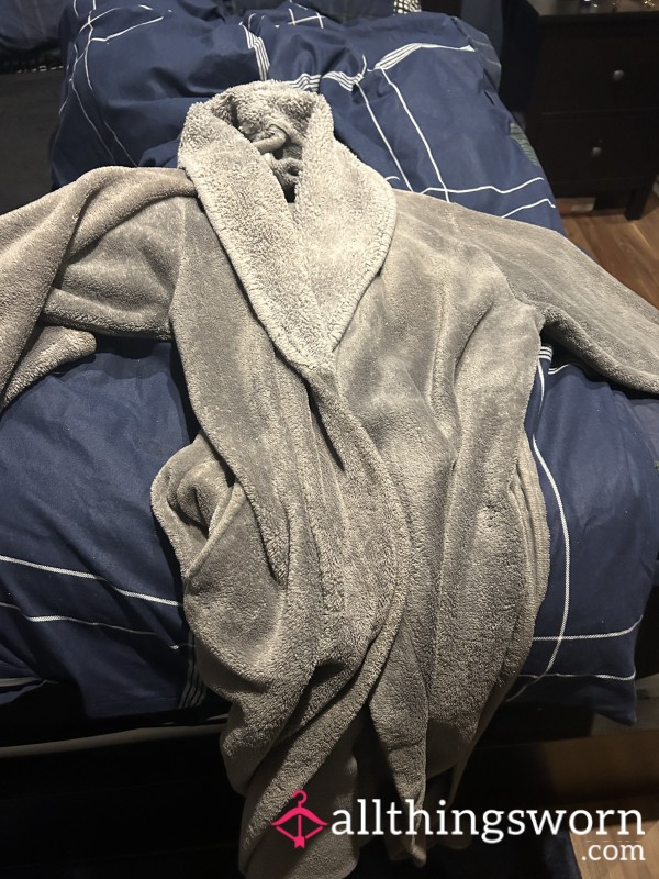Grey Well Loved Dressing Gown