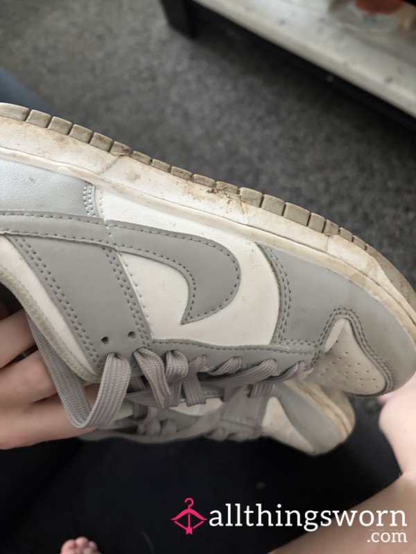Grey White Nike Dunks