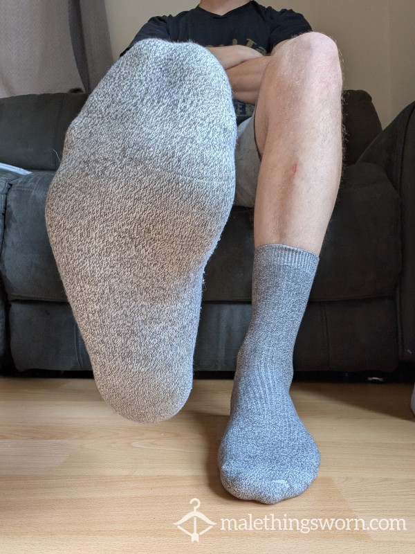 Grey Work Socks. Natural Work Scent