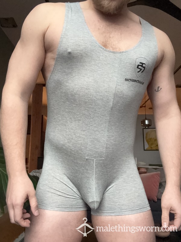 Grey Wrestling Singlet