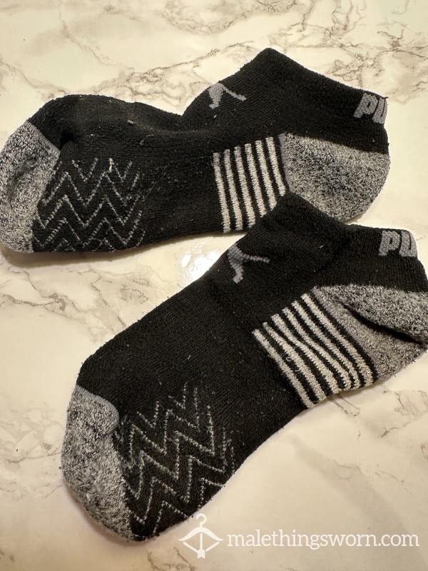 Grey/Black Puma Ankle Socks
