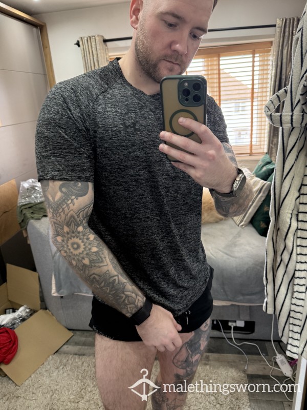 Grey/Black Under Armour Tech Gym Tee