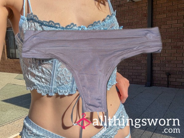 Grey/Blue Soft Thong