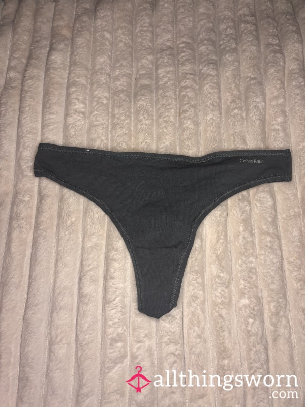 Greyish Blue Cotton Thong