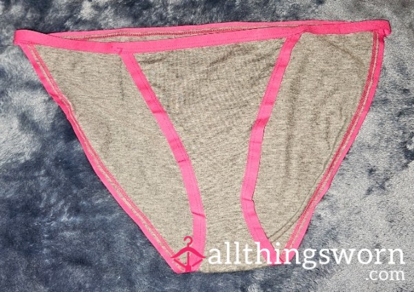 Grey/pink Cotton Panties