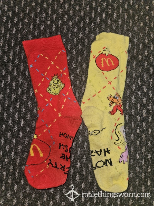Grinch McDonald's Socks