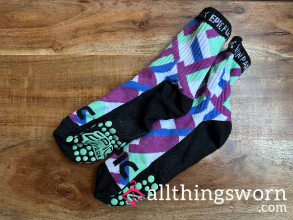 Grippy, Gritty, And Oh So Sweaty 🧦 Worn Grip Socks
