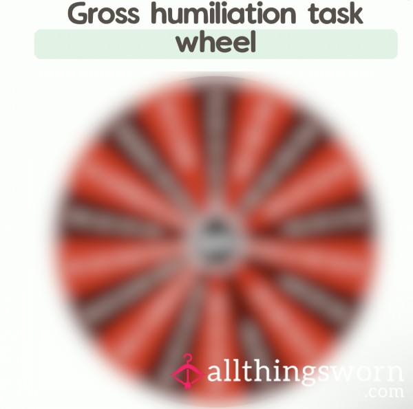 Gross Humiliation Task Wheel 🤢