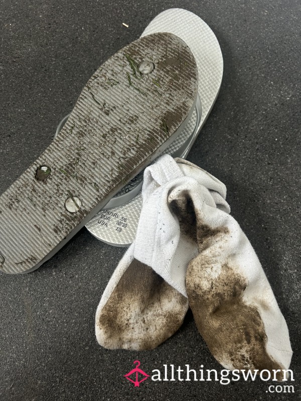 GROSS SOCKS AND FLIP FLOPS