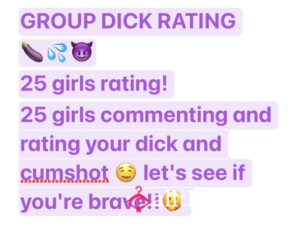 Group D*ck Rating