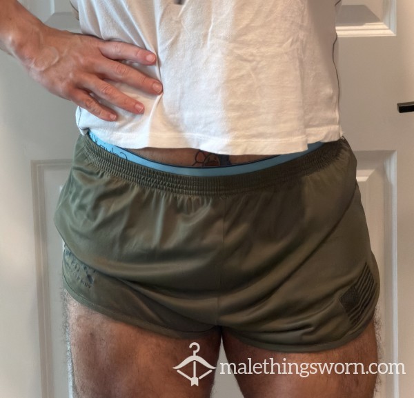 Grunt Style Men's Training Silkies Running Shorts - OD Green - Size Large