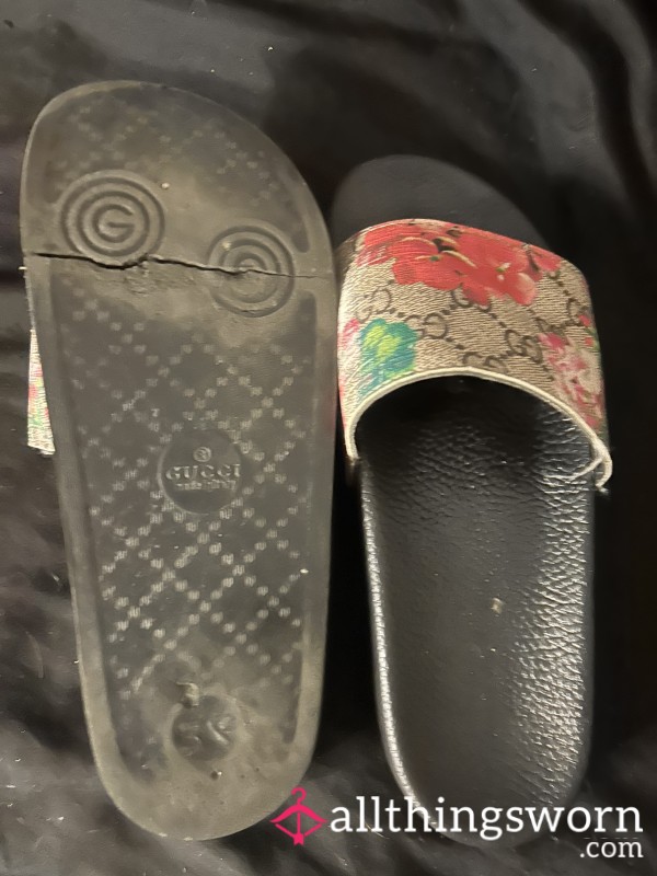Authentic Worn Gucci Slides