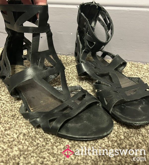 Old, Worn, Guess Gladiator Sandals