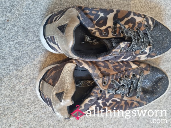 Guess Leopard Print Trainers
