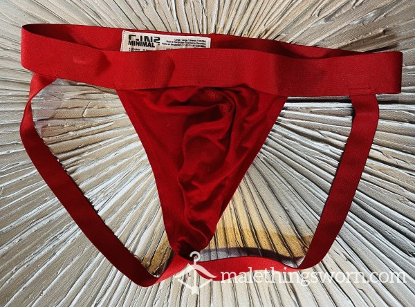 Gym Bulge Jockstrap Full Of Fluids! SIZE LARGE