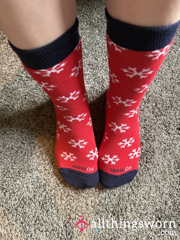Gym Girls Red Snowflake Christmas Socks 🎄💋