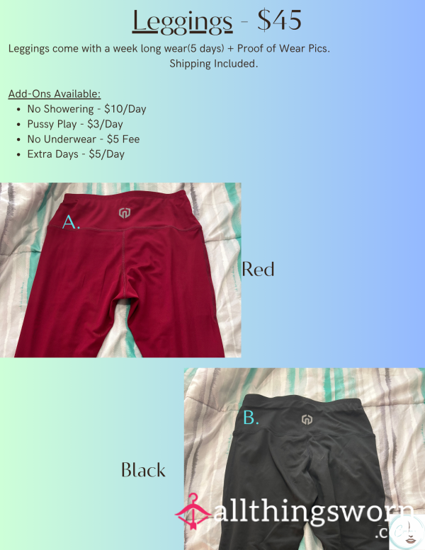 Pick A Pair - Gym Leggings - 1 Week Wear(5 Days)