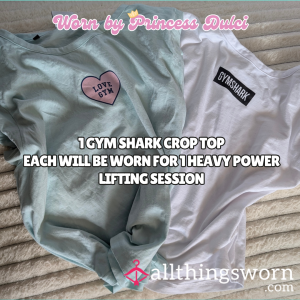 Gym Shark Crop Top (1 Per Purchase) - Will Be Worn During Heavy Powerlifting Session