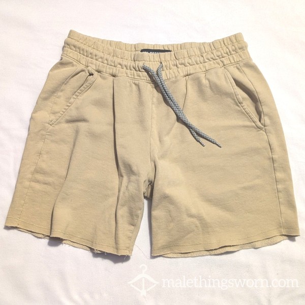 Gym Shorts Cotton Used Well Worn Large Drawstring