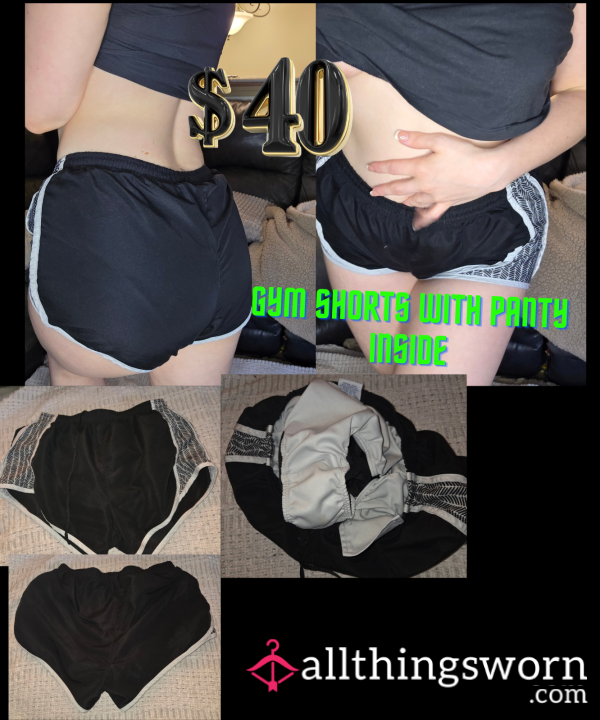 Gym Shorts Panty Built Inside