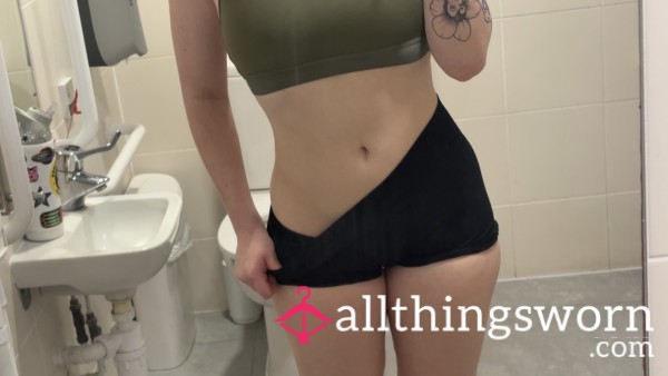 Gym Shorts Worn With No Underwear