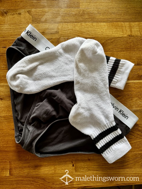 Gym Socks And CK Briefs Nice And Ripe