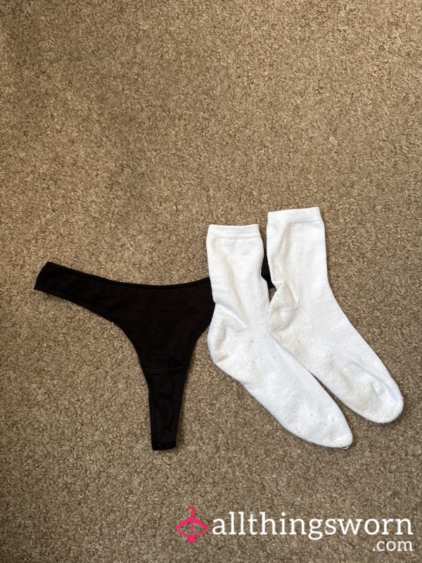 Gym Work Socks And Thong Combo