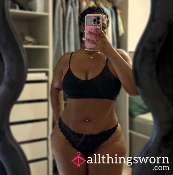 Gym Worn Sports Bra & Thong Set | Intense Workout + Overnight 👙💦