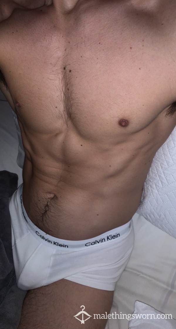 White Calvin Klein Gym Worn Boxers - Multiple Days + Workouts