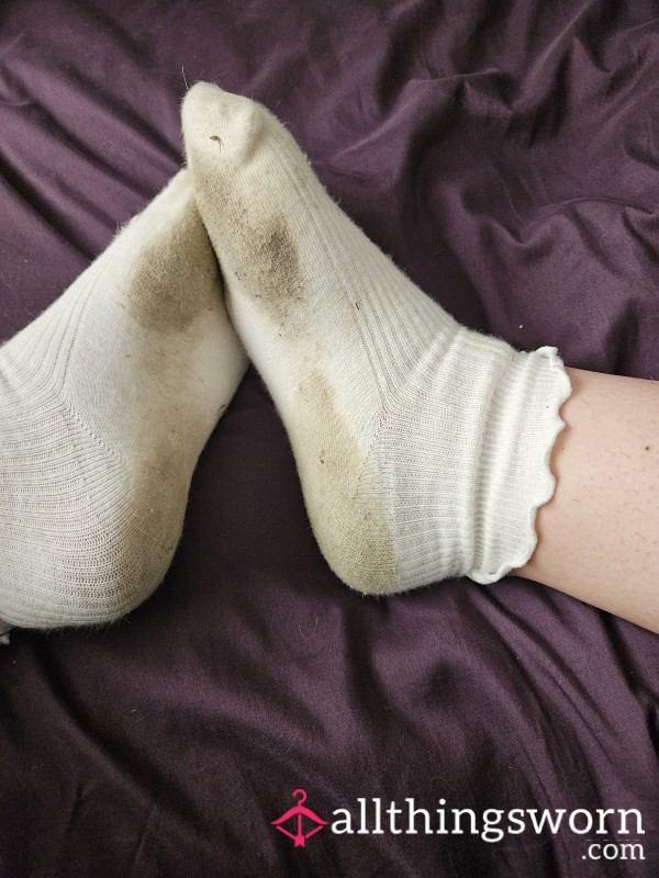 Had A Busy Week Gardening In These Dirty White Socks