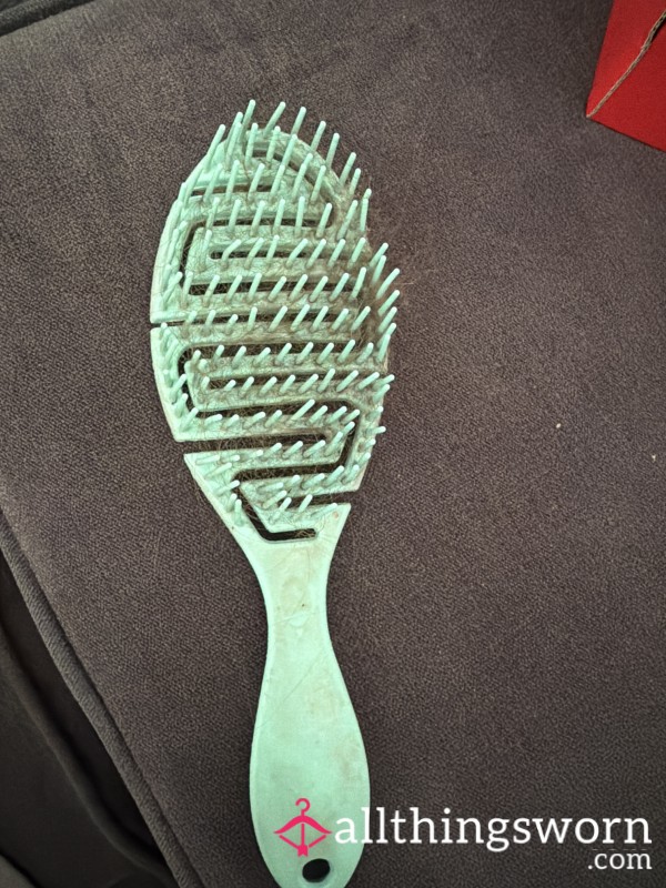 Hair Brush With Hair In Used