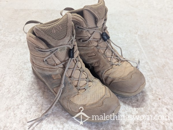 HAIX Professional Soldier Boots Worn For 2 Years Free Shipping / 2 Jahre Im Einsatz Getragene HAIX Profi-Stiefel /