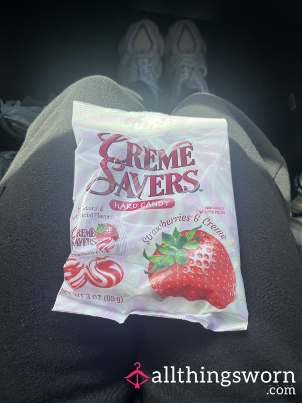 Half Sucked Strawberry Crème Savers 🍓