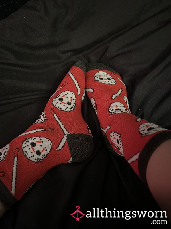Halloween Socks 🔪 Friday 13th Jason Themed Socks - 2 Day Wear