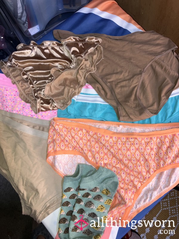 Hamper Bundle-6 Panties And 1 Sock All Wore At Least 24H