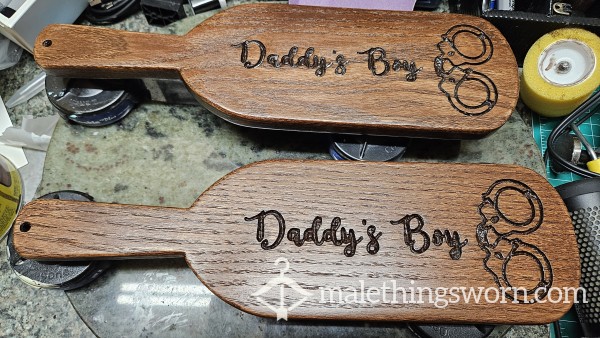 Hand Made Paddle With Engraving #1