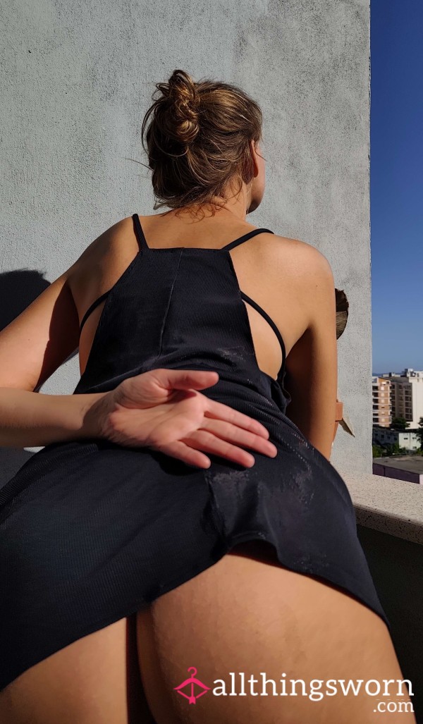 Handmade Black Silky Dress