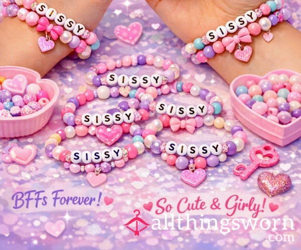 Handmade Sissy Bracelets 🩷 💜— Custom & Cute