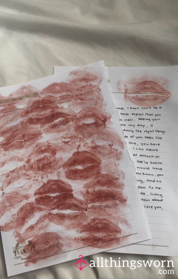 Handwritten Note, Lipstick Kissed And My Favourite Perfume