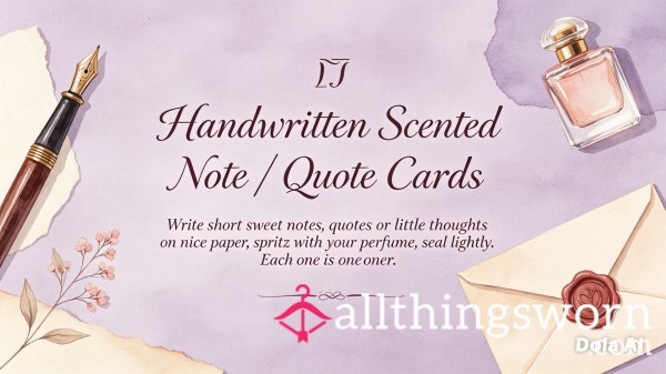 📜 Handwritten Scented Note / Quote Cards