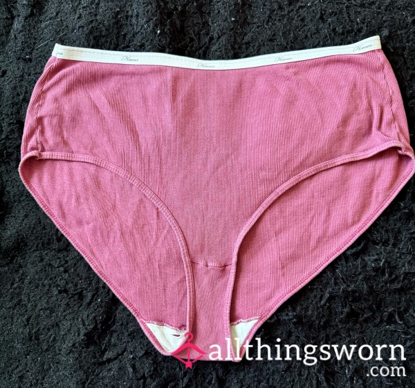 ✨ Hanes Granny Panties— Well Worn. Dark Pink/Magenta ✨