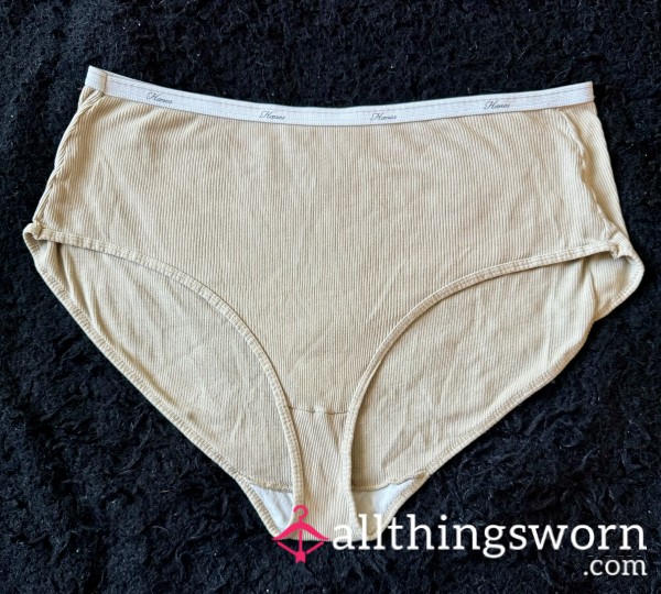 ✨ Hanes Granny Panties— Well Worn. Nude ✨