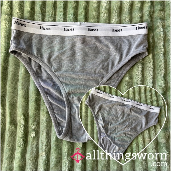 Hanes Grey Cotton Panties (medium)